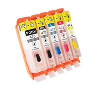 XGdEKA 5pcs Refillable Ink Cartridges PGI-470 CLI-471 Compatible With MG5740 MG6840 TS5040 TS6040