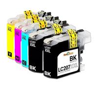 XGdEKA 5PK LC207 LC205 XXL BCMY Ink Cartridges Compatible With MFC-J4320DW J4420DW J4620DW Printers