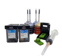 XGdEKA 664XL Ink Cartridge Refillable Replacement Compatible With 664XL 664 For Deskjet 1115 1118 2135 2138 4535 4536 4538 4675 4676 Printers(1 set with ink)