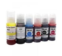 XGdEKA 6PCS GI-83 GI83 Compatible Refill Dye Ink Kit Works With Printer Models Like G610 G510 G620 G540 G640 G550 G650 G670 G570 70ml Per Bottle