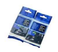 XGdEKA Black Label Tape White Print Compatible With 12mm TZE 335 Standard Laminated Labeling For Label Printers(2Pcs AZE-335)