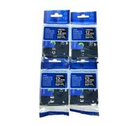 XGdEKA Black Label Tape White Print Compatible With 12mm TZE 335 Standard Laminated Labeling For Label Printers(4Pcs AZE-335)