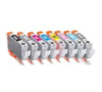 XGdEKA Compatible Color Ink Cartridge For Pro 200 Printer Compatible With Printer Supplies CLI65 CLI 65 CLI-65 For Part Number 8K1927225B(1 SET 8 PCS)