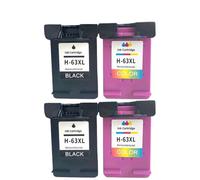 XGdEKA Compatible Ink Cartridge 63XL For Deskjet 1110 1115 2130 2135 3630 3830 And OfficeJet 4650 4520 Printers Works With 63 63XL Models(2SET BK Color)