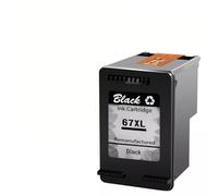 XGdEKA Compatible Ink Cartridge 67XL Yield Black And Tri-color 67XL For Printer 6052 6055 Pro 6452 6455 6458(1PK Black)