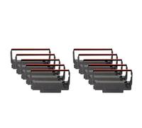 XGdEKA Compatible Ink Print Ribbon For ERC30 ERC34 ERC38 Works With TM-U200 U200A U200B U200D U210B U210D U220 U220A U220B Printers(10 pcs Black and red)