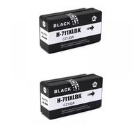 XGdEKA Ink Cartridge Compatible With 711 711XL Replacement Ink Cartridge Compatible With DesignJet T120 T520 Inkjet Printer(2PCS BK)