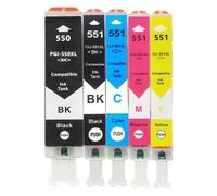 XGdEKA Ink Cartridge PGI550 CLI551 PGI 550 CLI 551 Compatible With 5450 5550 6350 6450 7150 8750 IP 7250 MX 925 725(1 SET)