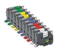 XGdEKA Label Tape 18mm TZe241 TZe141 TZe441 TZe641 Compatible With PT D400 PT E550W(10PK 5Mixed Colors)