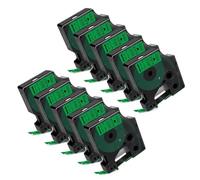 XGdEKA Label Tape Compatible With LabelManager LM160 LM420P D1 45013 45010 45018 12mm 5 10PK(10PK Black on Green)