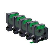 XGdEKA Label Tape Roll Black On White 12mm Replacement For D1 Compatible With LM160 45013 D210 5PK 10PK 280(Black on Greem)