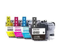 XGdEKA LC432 Compatible Ink Cartridge 432 432 Works With Printer Models MFC-J5340DW MFC-J5740DW MFC-J6540DW MFC-J6740DW MFC-J6940DW For Part Number LC432(1 SET (4PCS))