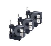 XGdEKA Nylon Label Tape 19mm 3PK To 10PK 18489 Black On White Compatible With 5200 4200(3PK)