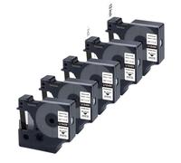 XGdEKA Nylon Label Tape 19mm 3PK To 10PK 18489 Black On White Compatible With 5200 4200(5PK)