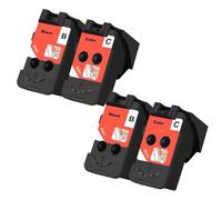 XGdEKA Print Head QY6-8001 QY6-8017 Compatible With CA91 CA92 Ink Cartridge Compatible With G1100 G1110 G2100 G2110 G3100 G3110 G4100 G4110 Printer(2Black 2Color)