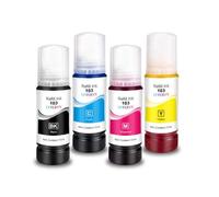 XGdEKA Refill Dye Ink T103 103 104 Compatible With Eco Tank Printers L1110 L3100 L3110 L3111 L3116 L3150 L3151 L3156 L3160 5190 Desktop Printer Models(4pcs)