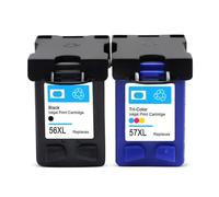 XGdEKA Refillable Ink Cartridge Compatible With 56 57XL For PSC 4200 1110 1205 1210 1215 1219 1315 1340 1350 2210 Printers(1Set)