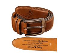 XGDesign Personalized Leather Belt Mens Custom Engrave Belt Gift for Him, Father's Day or Gift for Husband, Dad, Unique Boyfriend Gift for Anniversary, Classic Mens Jeans Belts