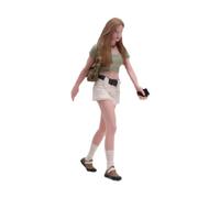 Xgdsnly 1:24 Scale Figurine Depicting A Girl Walking on A Sand Table, Decorative Model.