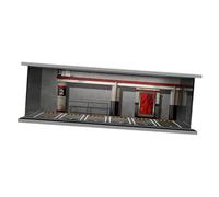 Xgdsnly 1/64 Car Display Model with Clear Case for Collectible Cars Miniature Diorama Box with LED Lights Micro Landscape Sorter Container, Style B