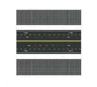 Xgdsnly 1 Piece PVC City Road Miniature Model Base Board Flat Foundation Plate for Diorama Display with Markings Arrows Suitable for Architectural Projects, Road 2