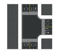 Xgdsnly 1 Piece PVC City Road Miniature Model Base Board Flat Foundation Plate for Diorama Display with Markings Arrows Suitable for Architectural Projects,