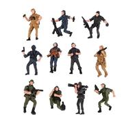 Xgdsnly 1s Miniature Figurines Police People Scene Models Decoration PP Hand Painted Model Accessories Suitable for Set Design Home Ph, Style B