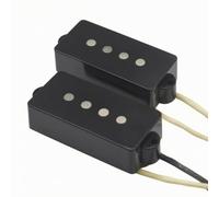 Xgdsnly 2 Pieces 5 Bass Pickup Rectangular Housing 4-String Bass Pickup Upgrade Instrument Hardware, Black