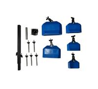 Xgdsnly 5 Bell Cowbell Effortless Setup to Mount Metal Cowbells on Stand Bright Tone Percussion Cowbell Rack for Artists, Blue, Cowbell Set With 5-Group Stand
