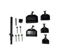 Xgdsnly 5 Bell Cowbell Effortless Setup to Mount Metal Cowbells on Stand Bright Tone Percussion Cowbell Rack for Artists, Black, Cowbell Set With 5-Group Stand