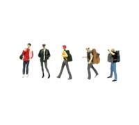 Xgdsnly 5 Pieces Miniature Figurines Backpacker Model 3D Character Tiny People Resin Accessory Suitable for Educational Uses DIY Scene, Style C