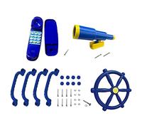 Xgdsnly 7-piece Playground Accessory Set with Pirate Steering Wheel, Climbing Holds, Toy Telescope And Children's Telephone As An Interactive Role-playing, style B