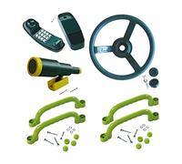 Xgdsnly 7-piece Playground Accessory Set with Pirate Steering Wheel, Climbing Holds, Toy Telescope And Children's Telephone As An Interactive Role-playing, style A