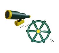 Xgdsnly 7-piece Playground Accessory Set with Pirate Steering Wheel, Climbing Holds, Toy Telescope And Children's Telephone As An Interactive Role-playing, style C