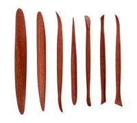 Xgdsnly 7 Pieces Clay Sculpting Tools Ergonomic Wooden Clay Sculpting Tools Comfortable Wooden Modeling Sticks for Art Class, 7-Piece Rosewood Clay Sculpting Tool Set