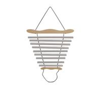 Xgdsnly 9 Tone Wind Chime Melodious Hanging Chime with Mallet Pure Sound Healing Instrument for Mindfulness Teachers, Silver