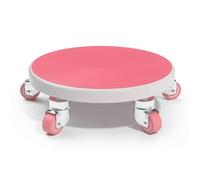 Xgdsnly Abdominal Exercise Disc Padded Ab Disc with Pad Comfortable Ab Exercise Wheel with Six Wheels for Beginners, Home Gym, Apartment, Array, Pink