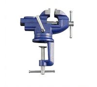 Xgdsnly Bench Vise with Swivel Base Easy to Use Bench Vise Multi-Angle Table Clamp for Machinists, Hobbyists, Workshop, Garage, Blue, 60mm