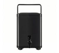 Xgdsnly Beverage Dispenser with Spigot Double-Walled Thermal Bucket Rust-Resistant Insulated for Caterers, Catering, Buffets, Tea Shops, Black, 12L