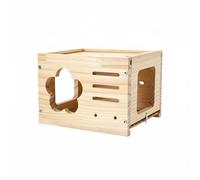 Xgdsnly Budgie Nesting Shelter Easy to Clean Parakeet Nesting Shelter Breathable Design Wooden Bird House, Flower