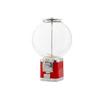 Xgdsnly Capsule Machine Manual Toy Dispenser with Globe Scratch Resistant Toy Dispenser for Kids, Parties, Classrooms, Playrooms, Red