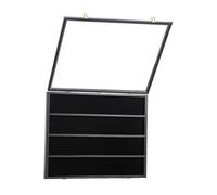 Xgdsnly Card Display Frame Graded Display Wood Baseball Card Display Case Collector Basketball Football Hockey Cards Box Lockable Trad, Horizontal