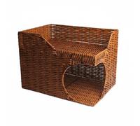 Xgdsnly Cat Bed with Heart-Shaped Opening Easy to Clean Double Layer Cat Bed Breathable Pet Lounging Furniture for Indoor