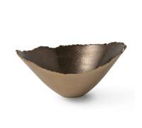 Xgdsnly Centerpiece Bowl Rustic Fruit Bowl Lustrous Decorative Vessel for Dining Table, 24.5 19 H11.5cm, B-Type Small