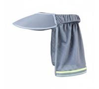 Xgdsnly Construction Sun Visor Hard Hat Shade Helmet Brim Cover Neck Drape With Reflective Trim for Cooling Mesh and Heat Management suitable for heavy grounds outdoor duty, Gray, Standard