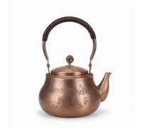 Xgdsnly Copper Teapot Coating Hammered Teapot Rust Resistant Tea Kettle for Boiling Water, Kitchen Display, Harmony in The Family Pattern