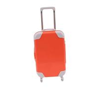Xgdsnly Doll Suitcase Toy Luggage Rolling Suitcase As Doll Accessory with Lots of Interior Space for 18-inch Dolls for Creative Play And As Decoration, Orange