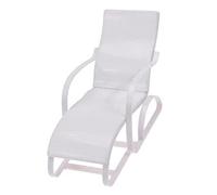Xgdsnly Dollhouse Miniature Deck Chair Furniture Accessory Model 1 6 Decoration Made of Safe Materials And with Lively Design Suitable for, White
