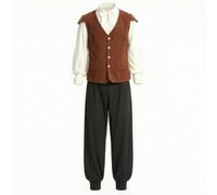 Xgdsnly Festive Harvest Festival Costume, Khaki Set, L