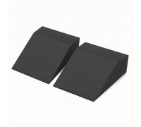 Xgdsnly Foam Slant Board Firm Squat Wedge Block Stable Calf Stretching Board for Home Gym, Trapezoid 24x15x7.6cm, Trapezoid Shape, Black, 24x15x7.6cm, Pair